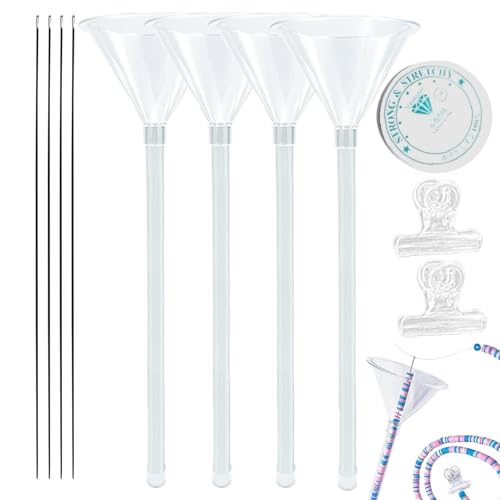 Trichter für Perlen aus Ton, Trichter für Perlen,Schmuckarmbänder Herstellungsset zum Einfassen von Tonperlen - Vielseitiges Zubehör für die Herstellung von Perlenschmuck Trichter für Perlen aus Ton, Trichter für Perlen,Schmuckarmbänder Herstellungsset zum Einfassen von Tonperlen - Vielseitiges Zubehör für die Herstellung von Perlenschmuck von Generic
