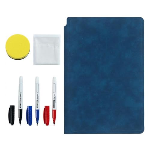 Trocken abwischbares Notizbuch, wiederverwendbares Notizbuch, A5 trocken abwischbares Notizbuch - A5 abwischbares Whiteboard-Notizbuch für Meetings, trocken abwischbare Tafel für Geschäftshaus mit Trocken abwischbares Notizbuch, wiederverwendbares Notizbuch, A5 trocken abwischbares Notizbuch - A5 abwischbares Whiteboard-Notizbuch für Meetings, trocken abwischbare Tafel für Geschäftshaus mit von Generic