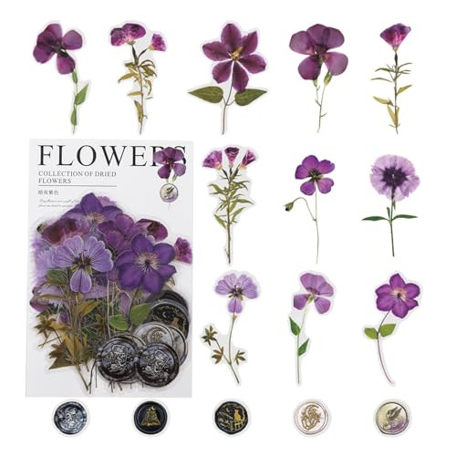Trockenblumen-Aufkleber - Wasserfeste Dekorative Scrapbook-Aufkleber, Trockenblumen-Aufkleber | Ästhetische Aufkleber, Pflanzenaufkleber Für Notizbücher, Tagebücher, Sammelalben, Kartenherstellung Trockenblumen-Aufkleber - Wasserfeste Dekorative Scrapbook-Aufkleber, Trockenblumen-Aufkleber | Ästhetische Aufkleber, Pflanzenaufkleber Für Notizbücher, Tagebücher, Sammelalben, Kartenherstellung von Generic