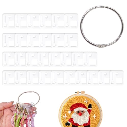 Tropfen Stickgarn | Tröpfchenspulen Zahnseide Fadenspulen für Kreuzstich - Acryl Wickelbretter Transparent Garnhalter Zahnseide Organizer für l von Generic