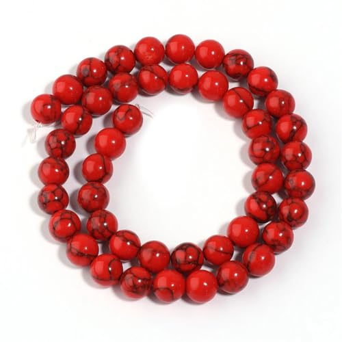 Türkis-Steinperlen, rund, natürliche Edelsteinperlen für selbstgemachte Armbänder, Halsketten, Schmuckherstellung, 8 mm (42 Stück) von Generic