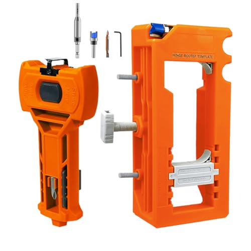 Türscharniervorlage - Router -Jig -Kit, Latch -Mortise -Vorlage | Scharnier -Router -Schablone, einstellbare Scharnier -Schneidanleitung für Türen, Holzbearbeitungswerkzeug für präzise Tür -Hardware - von Generic