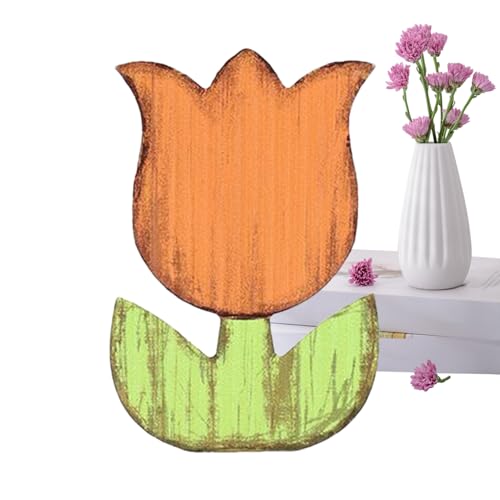 Tulpen Dekorationen - Frühlingszentstücke für Tische - Veraltete Schichttablett Kaminsims Für Tischdekoration Fensterbank Schreibtisch Regale Wohnzimmer von Generic