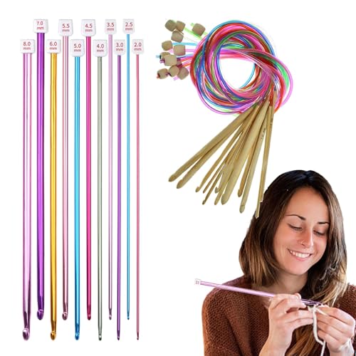 Tunesisches Häkelset, tunesische Häkelnadeln | Bunte afghanische Häkelnadeln - Tunesische Stricknadeln, Afghanische lange Häkelnadeln zum Basteln Tunesisches Häkelset, tunesische Häkelnadeln | Bunte afghanische Häkelnadeln - Tunesische Stricknadeln, Afghanische lange Häkelnadeln zum Basteln von Generic