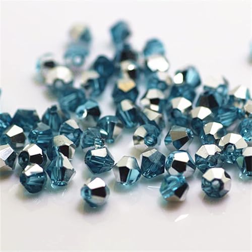 U Pick Colors Doppelkegel-Perlen, facettierte Kristallperlen, Glasperlen, lose Abstandshalter, Perlen für DIY-Schmuckherstellung, 4 mm, Seeblau, Silber, 200 Stück U Pick Colors Doppelkegel-Perlen, facettierte Kristallperlen, Glasperlen, lose Abstandshalter, Perlen für DIY-Schmuckherstellung, 4 mm, Seeblau, Silber, 200 Stück von Generic