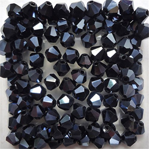 U Pick Colors Doppelkegel-Perlen, facettierte Kristallperlen, Glasperlen, lose Abstandshalter, Perlen für DIY-Schmuckherstellung, Tintenblau, 200 Stück U Pick Colors Doppelkegel-Perlen, facettierte Kristallperlen, Glasperlen, lose Abstandshalter, Perlen für DIY-Schmuckherstellung, Tintenblau, 200 Stück von Generic
