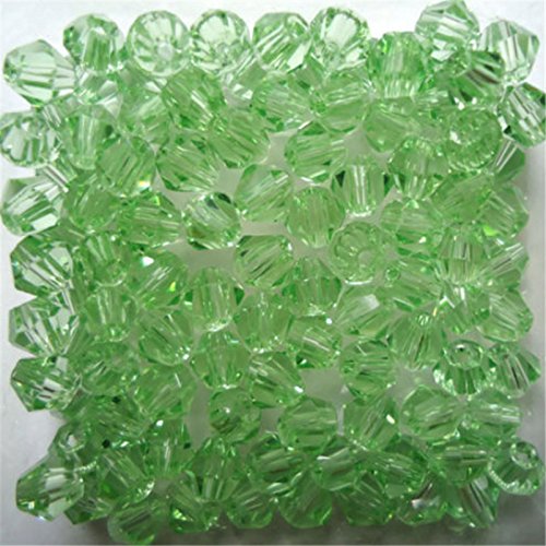 U Pick Colors Doppelkegel-Perlen, facettierte Kristallperlen, Glasperlen, lose Abstandshalter-Perlen für DIY-Schmuckherstellung, 4 mm, Hellgrün, 200 Stück U Pick Colors Doppelkegel-Perlen, facettierte Kristallperlen, Glasperlen, lose Abstandshalter-Perlen für DIY-Schmuckherstellung, 4 mm, Hellgrün, 200 Stück von Generic