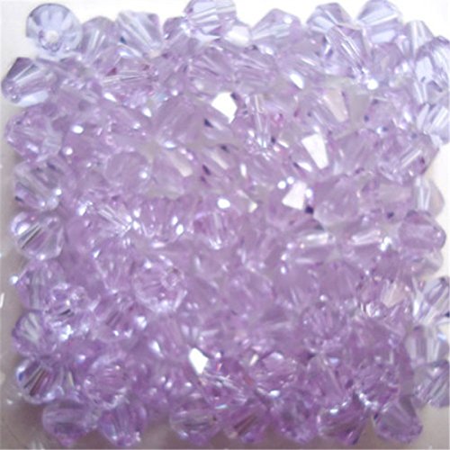 U Pick Colors Doppelkegel-Perlen, facettierte Kristallperlen, Glasperlen, lose Abstandshalter-Perlen für DIY-Schmuckherstellung, 4 mm, Wasserviolett, 200 Stück U Pick Colors Doppelkegel-Perlen, facettierte Kristallperlen, Glasperlen, lose Abstandshalter-Perlen für DIY-Schmuckherstellung, 4 mm, Wasserviolett, 200 Stück von Generic