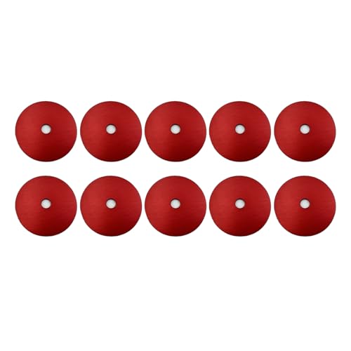 Übergroße Go-Kart-Unterlegscheiben, 10 Stück, Legierung, große Unterlegscheiben, 8 mm Loch und 60 mm Außendurchmesser. Verwendet für Rennkart-Sitz (rot) von Generic