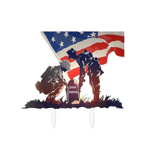 Unabhängigkeitstag-Dekorationen, Gartendekorationen, Patriotische Flaggeneinlage, Weihnachtsdekorationen Khy406 (B, 32cm) von Generic