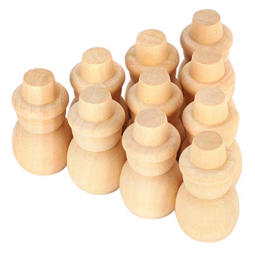 Unbemaltes Holzformen Craft Kit für DIY-Ornamente und Dekor Kindergartenprojekte Leicht zu Packen-massives Holz für Kreative 30 Stücke von Generic