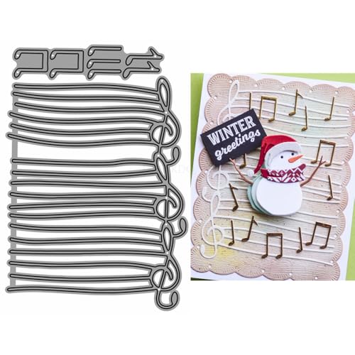 Unregelmäßige Stanzformen für Kartenherstellung, Musiknoten-Hintergrund, Metall-Stanzformen für Papier, Scrapbooking, DIY-Schablonen für Album, Party, Hochzeit, Festivals, Dekoration Unregelmäßige Stanzformen für Kartenherstellung, Musiknoten-Hintergrund, Metall-Stanzformen für Papier, Scrapbooking, DIY-Schablonen für Album, Party, Hochzeit, Festivals, Dekoration von Generic