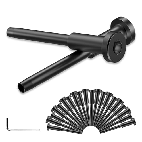 Unsichtbarer Empfänger aus Edelstahl, schwarzes unsichtbares Kabelgeländer-Set, 0,3 cm Spanner und Bolzenende, strapazierfähig für Holz- und Metallpfosten, ideal für Deck, Treppenkabelgeländersystem von Generic