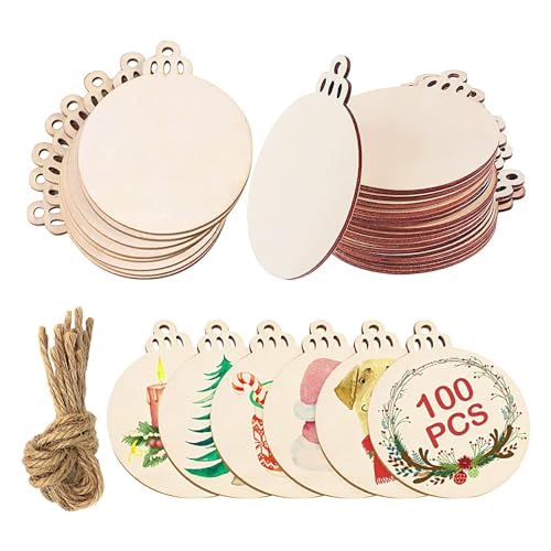 Unvollendete Holzscheiben für Weihnachtstruck, handgefertigtes natürliches Ornament-Set, Holz-Weihnachtsschmuck, Weihnachtsbaumschmuck, DIY-Handwerk, Ornamente Unvollendete Holzscheiben für Weihnachtstruck, handgefertigtes natürliches Ornament-Set, Holz-Weihnachtsschmuck, Weihnachtsbaumschmuck, DIY-Handwerk, Ornamente von Generic