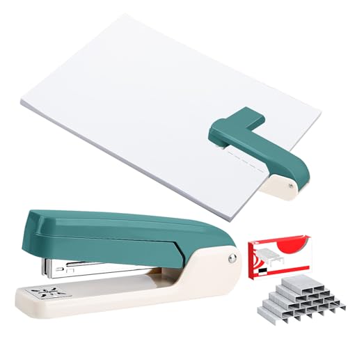 Upgrade Bürohefter, 25 Blatt Kapazität mit 1000 Heftklammern, Desktop-Hefter, Bürobedarf für Studenten und Büroangestellte (360° drehbar, grün) von Generic