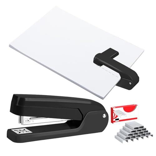 Upgrade Bürohefter, 25 Blatt Kapazität mit 1000 Heftklammern, Desktop-Hefter, Bürobedarf für Studenten und Büroangestellte (360° drehbar, schwarz) von Generic