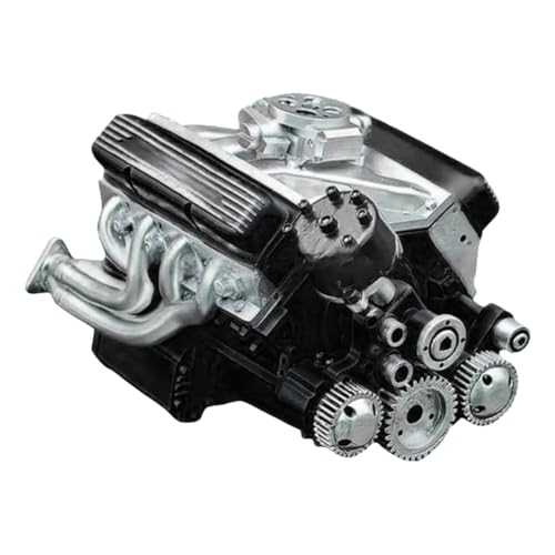 V8 Mini Motor Modellbausatz Realistischer Benzin OHV V8 Motor for Wohnzimmerdekoration von Generic