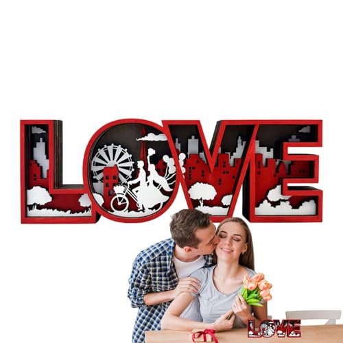 Valentines Holzblock-Schild – Tischdekoration mit Liebesbuchstaben aus Holz | Tischdekoration für Zuhause, Tisch, Regal, Dekoration Valentines Holzblock-Schild – Tischdekoration mit Liebesbuchstaben aus Holz | Tischdekoration für Zuhause, Tisch, Regal, Dekoration von Generic
