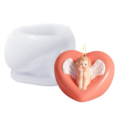 Valentins-Seifenform, Engelskerzenformen, wiederverwendbare Engelsdekorationsform, handgefertigte Harzseifenform, niedliche Partydekorationen, Bastelbedarf Valentins-Seifenform, Engelskerzenformen, wiederverwendbare Engelsdekorationsform, handgefertigte Harzseifenform, niedliche Partydekorationen, Bastelbedarf von Generic