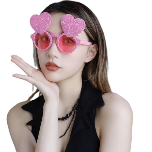 Valentinstag Gläser Damen Herzförmige Sonnenbrille Dekorative Gläser Modische Foto Stand Prop Geschenke für Frauen von Generic