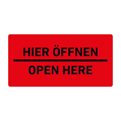 Versandaufkleber Hinweisetiketten "HIER ÖFFNEN" (100) von Generic