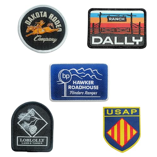 Verschiedene Logo-Stickerei-Flicken zum Aufbügeln, dekorative Stoffabzeichen für Kleidung, Jacken, Taschen, Uniformen, Set mit 5 stilvollen individuellen Designs Verschiedene Logo-Stickerei-Flicken zum Aufbügeln, dekorative Stoffabzeichen für Kleidung, Jacken, Taschen, Uniformen, Set mit 5 stilvollen individuellen Designs von Generic