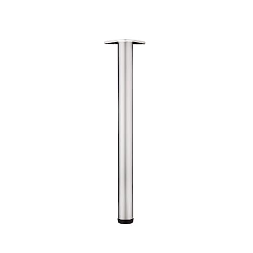 Verstellbare Möbelbeine, aus Aluminiumlegierung, 1 zylindrische Tischhalterung für Esstisch, Küche, Kabinett, Bar, Worktop, Custom Höhe, 105 cm, Silber-Finish mit Schrauben von Generic