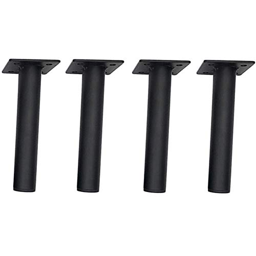 Verstellbare Möbelbeine aus Metall, Metallmöbelbeine, geeignet für Sofa, Bett, Couchtisch, TV-Füße, Stützbeine (schwarzes 4er-Set, inkl. Befestigungsschrauben) von Generic
