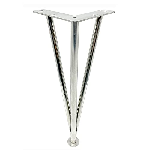 Verstellbare Möbelfüße, Tischbein aus Metall und Edelstahl, Möbelbein für Küchen- und Badezimmerschrankfuß, Couchtisch, Stützbeinrahmen, 1 Stück, Gold-25 cm (Silber 40 cm von Generic