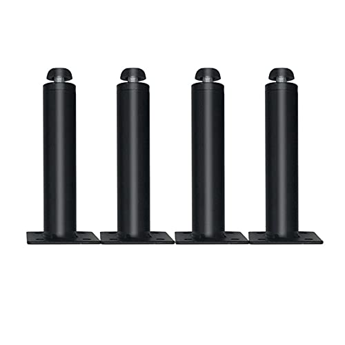 Verstellbare Möbelfüße 4 Stück verstellbare mattschwarze Möbelbeine verstellbare und verdickte Ersatzmetallbeine für Küchentisch Stuhl Sofa gerade Möbelfüße aus Rohr (14,5 cm) von Generic