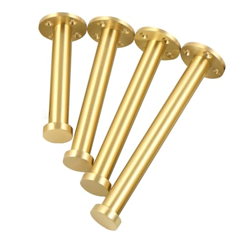 Verstellbare Möbelfüße 4er Set Möbelbeine aus Messing und Kupfer verstellbare Sofabeine TV Schrankfüße Badezimmerschrankbeine für Schränke Kleiderschränke Fernsehschränke (13 cm (5,1 Zoll)) von Generic