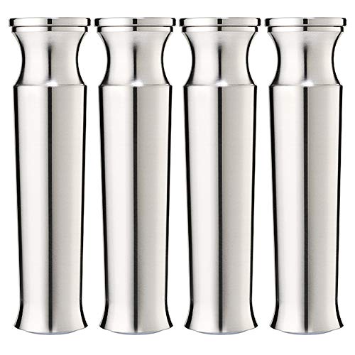 Verstellbare Tischbeine aus Aluminium, Möbelbeine aus Metall, Gummibasis, Schwarz, Weiß, Titangold, Mattsilber, 3/4/5/6 Zoll, für Sofa, Couchtisch, Badezimmer, Fernsehschrank, 4er-Set von Generic