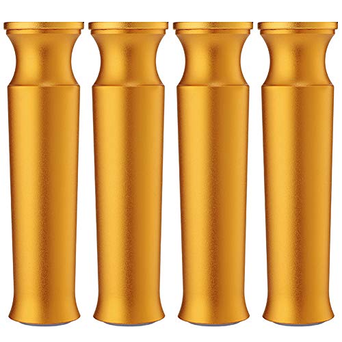 Verstellbare Tischbeine aus Aluminium, Möbelbeine aus Metall, Gummibasis, Schwarz, Weiß, Titangold, Mattsilber, 3/4/5/6 Zoll, für Sofa, Couchtisch, Badezimmer, Fernsehschrank, 4er-Set von Generic