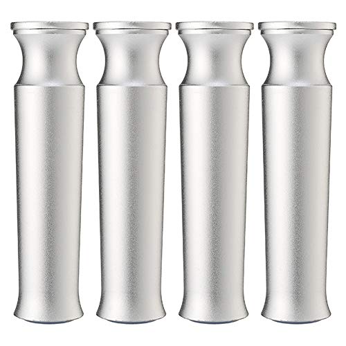 Verstellbare Tischbeine aus Aluminium, Möbelbeine aus Metall, Gummibasis, Schwarz, Weiß, Titangold, Mattsilber, 3/4/5/6 Zoll, für Sofa, Couchtisch, Badezimmer, Fernsehschrank, 4er-Set von Generic