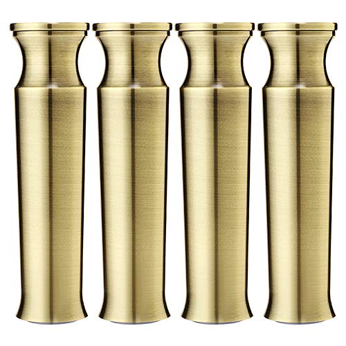Verstellbare Tischbeine aus Aluminium, Möbelbeine aus Metall, Gummibasis, Schwarz, Weiß, Titangold, Mattsilber, 3/4/5/6 Zoll, für Sofa, Couchtisch, Badezimmer, Fernsehschrank, 4er-Set von Generic