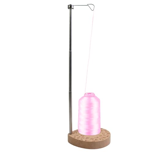 Verstellbarer Einzelfaden-Rollenhalter mit Einzelkegelrollenhalter, höhenverstellbarer konischer Rollenhalter von 16 cm bis 39,9 cm, Rollenhalter mit stabiler Holzbasis, mehr Fütterung von Generic