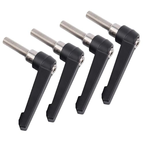 Verstellbarer Griff aus Edelstahl 304, Schraube, verstellbarer Klemmhebel, L-förmiger Griff, 4er-Pack(M10*32) von Generic
