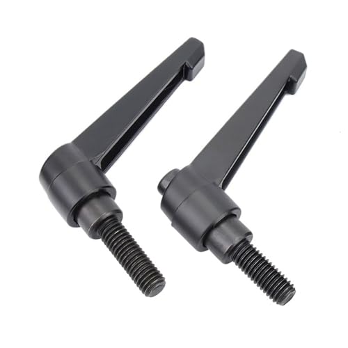 Verstellbarer Klemmhebelgriff M4 x 10/12/16/20/25/32 mm metrische Bolzenknöpfe mit Außengewinde Verstellbarer Griff in Schwarz(M4*20(2pcs)) von Generic