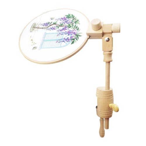 Verstellbarer Stickrahmenhalter, Stickrahmenhalterung | 360 Grad drehbarer Stickrahmenhalter, verstellbarer Holzrahmenständer mit gedrehtem Stickrahmen Verstellbarer Stickrahmenhalter, Stickrahmenhalterung | 360 Grad drehbarer Stickrahmenhalter, verstellbarer Holzrahmenständer mit gedrehtem Stickrahmen von Generic