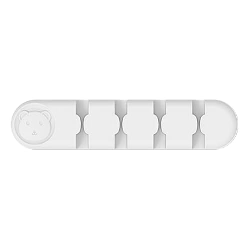 Vier Löcher für Schreibtisch-Kabelclips: Silikon-Schreibtisch und Wandkabelhalter | Kabelmanagement-Lösung für Nachttisch, elektrische Kabelhalter für Adapter von Generic