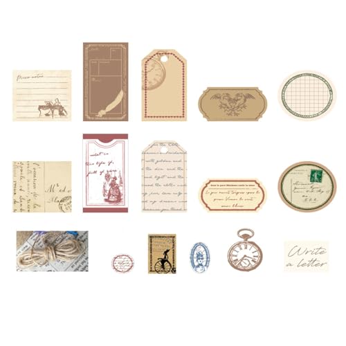 Vintage Album-Aufkleber – Sammlung von klassischen alten Etiketten, Retro-Buchetiketten | historische Album-Abziehbilder, handgefertigte Aufkleber für kreatives Tagebuch, einzigartige Vintage Album-Aufkleber – Sammlung von klassischen alten Etiketten, Retro-Buchetiketten | historische Album-Abziehbilder, handgefertigte Aufkleber für kreatives Tagebuch, einzigartige von Generic