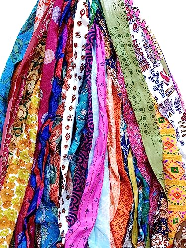 Vintage Fabuloz Ungenähtes Boho-Sari-Seidgarnband mit Quasten in hellen Farbtönen, Tagebuch, Scrapbooking, Basteln, Projekt-Dekoration, 12 Meter Vintage Fabuloz Ungenähtes Boho-Sari-Seidgarnband mit Quasten in hellen Farbtönen, Tagebuch, Scrapbooking, Basteln, Projekt-Dekoration, 12 Meter von Generic