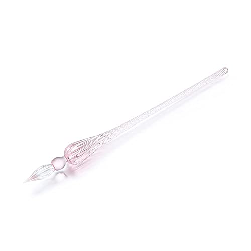 Vintage Glas Dip Dip Pen Fülltinte Signature Kalligraphie Füllfederhalter, handgefertigte Fülltinte Unterschrift Kalligraphie (Pink) von Generic