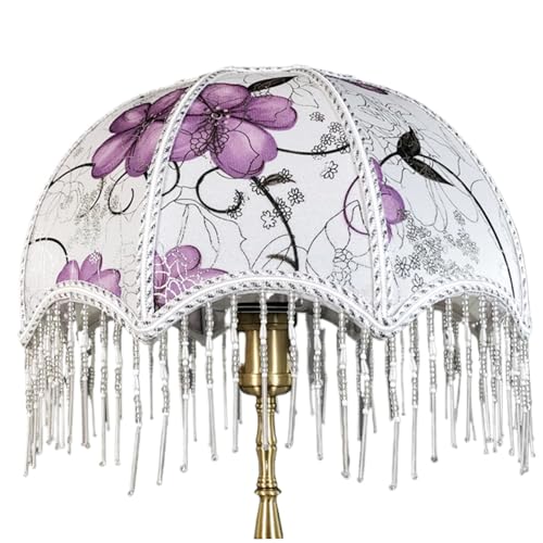 Vintage Lampen Schatten Victorian Fransenlampenschatten mit Quasten Dome Dome Scalloped Lamp Shade Ersatz Antiquitätenlampenschirme für E27 -Stößen Lampen Tischlampen 7.87x7.48 Vintage Lampen Schatten Victorian Fransenlampenschatten mit Quasten Dome Dome Scalloped Lamp Shade Ersatz Antiquitätenlampenschirme für E27 -Stößen Lampen Tischlampen 7.87x7.48 von Generic