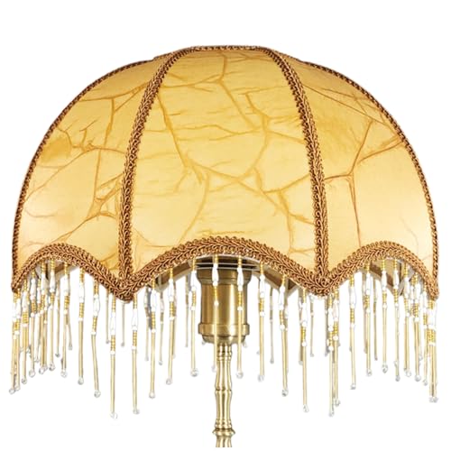 Generic Vintage Victorian Randlampenschatten mit Quasten Dome Scalloped Lamp Shade Ersatz Antiquitätenlampenschirme für E27 Tischlampen 7.87x7.48 Generic Vintage Victorian Randlampenschatten mit Quasten Dome Scalloped Lamp Shade Ersatz Antiquitätenlampenschirme für E27 Tischlampen 7.87x7.48 von Generic