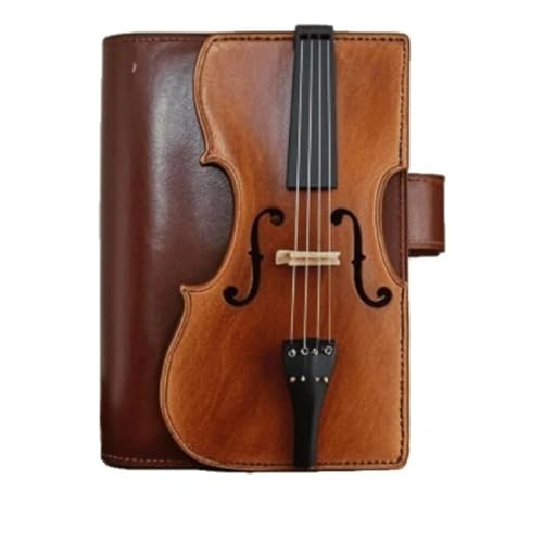 Vintage-Notizbuch aus Leder mit Violinenmotiv, Tagebuch aus PU-Leder for Studium, Lehrer und Hochschule, klassisches Musikgeschenk for Musiker und Studenten von Generic