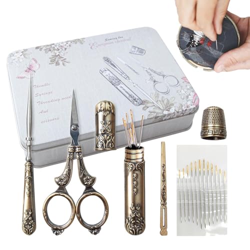 Vintage-Schere für Bastelarbeiten, Schere zum Sticken, professionelle Stoffschere, Vintage-Nähwerkzeug, multifunktionales Nähwerkzeug-Set aus Edelstahl Vintage-Schere für Bastelarbeiten, Schere zum Sticken, professionelle Stoffschere, Vintage-Nähwerkzeug, multifunktionales Nähwerkzeug-Set aus Edelstahl von Generic