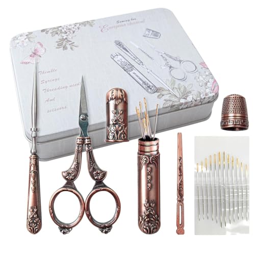 Vintage-Schere für Bastelarbeiten, Schere zum Sticken, professionelle Stoffschere, Vintage-Nähwerkzeug, multifunktionales Nähwerkzeug-Set aus Edelstahl Vintage-Schere für Bastelarbeiten, Schere zum Sticken, professionelle Stoffschere, Vintage-Nähwerkzeug, multifunktionales Nähwerkzeug-Set aus Edelstahl von Generic