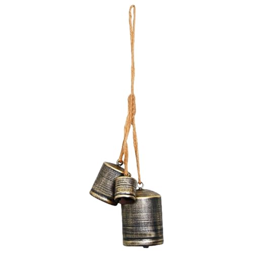 Vintage Weihnachtsglocken - Vintage Metallglocke Weihnachtskuh Glocke Deko | Anhänger Glocken mit Messing Juteseil Dekoration Werkzeug für Haustür, Baum Vintage Weihnachtsglocken - Vintage Metallglocke Weihnachtskuh Glocke Deko | Anhänger Glocken mit Messing Juteseil Dekoration Werkzeug für Haustür, Baum von Generic