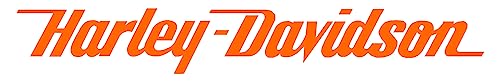 Vinyl-Aufkleber, Motiv: Harley Davidson Orange, 18 cm B x 2,5 cm H von Generic
